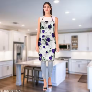 NICASA Kitchen Apron- Waterproof /Oil-Proof - Adjustable Aprons with Pockets for Women Men Washable - Pack of 1 (color As per availibility)