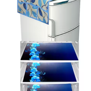 Fridge Cover With 6 Utility Pockets and 3 Piece Mat