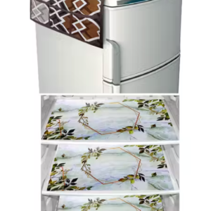 Fridge Cover With 6 Utility Pockets and 3 Piece Mat