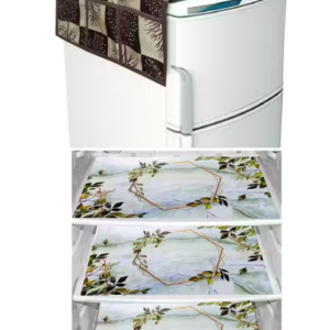 Fridge Cover With 6 Utility Pockets and 3 Piece Mat