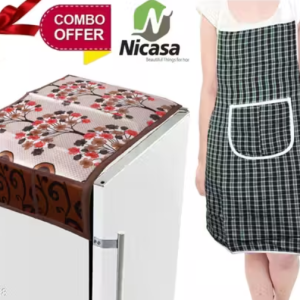 Stylish Fridge Top Cover & Apron (Set Of 2)