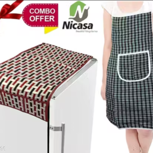 Stylish Fridge Top Cover & Apron (Set Of 2)