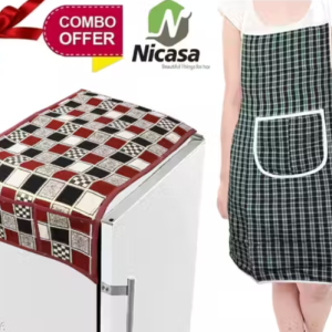 Stylish Fridge Top Cover & Apron (Set Of 2)