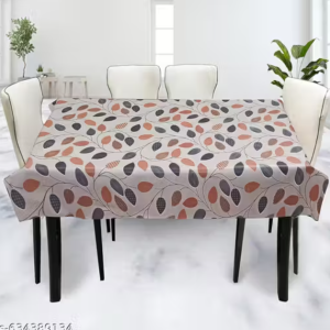 NICASA PVC PVC Rectangular 6-Seater Dining Table Cover | Table Protector, Water & Stain Resistant | Size - 54x78Inches- Floral Design, Multicolor