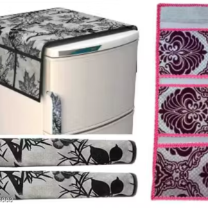 Nicasa HD Premium Quality combo of fridge top with 2 pec handle, 1 pec wallhanging ,set of 4 piece