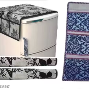 Nicasa HD Premium Quality combo of fridge top with 2 pec handle, 1 pec wallhanging ,set of 4 piece