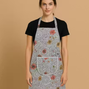 KRISHNA E Kitchen Waterproof Apron with Multipurpose Front Pocket, Cooking Kitchen Aprons for Women Men Chef – Pack of 1