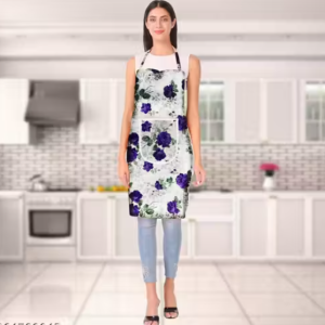 NICASA Kitchen Apron- Waterproof /Oil-Proof - Adjustable Aprons with Pockets for Women Men Washable - Pack of 1 (color As per availibility)