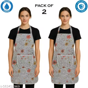 krishna E kitchen waterproof Apron, chef Apron, coloring Apron, for Men and Women - Pack of 2 Aprons