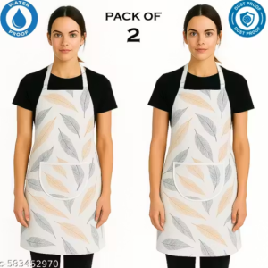 krishna E kitchen waterproof Apron, chef Apron, coloring Apron, for Men and Women - Pack of 2 Aprons