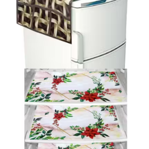 Fridge Cover With 6 Utility Pockets and 3 Piece Mat
