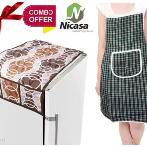 Stylish Fridge Top Cover & Apron (Set Of 2)