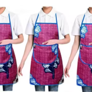 Nicasa Cotton Waterproof Kitchen Apron with Front Pocket Set of 3 Pcs (Color As Per Availability)