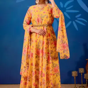 Haldi Chandan Gown Set