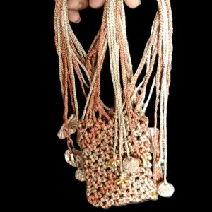 D 15 Elegant Handcrafted Potli Purse for Women, Rose Gold & Silver Colour