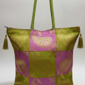 REET Banarasi Brocade Latkan Bag Satrang
