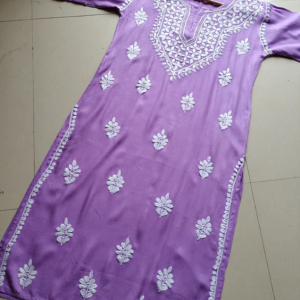 SHIVANI Purple Modal Chikankari Kurta Set