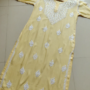 SHIVANI Yellow Modal Chikankari Kurta Set