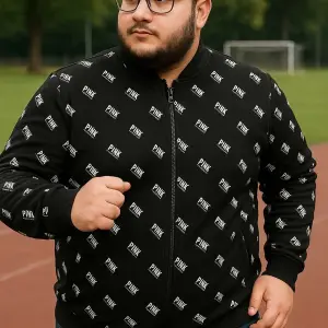 Black Lycra Blend Polyester Sports Regular Full Sleeve Sports Jacket For Men