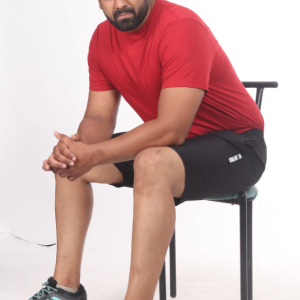 Black Lycra Blend Elasticated Solid Shorts For Men