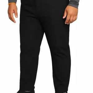 Black Lycra Blend Polyester Button Solid Track Pant for Men