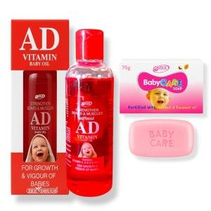 Zee Drugs AD Vitamin Baby Oil & Baby Care Soap Combo Pack