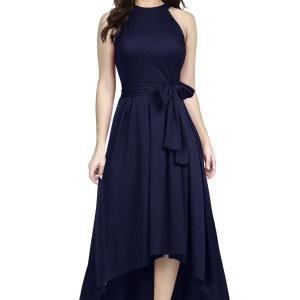 Women Halter Neck Fit & Flare Midi Dress
