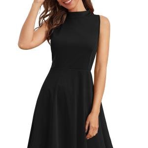 Midnight Grace Sleeveless Skater Dress