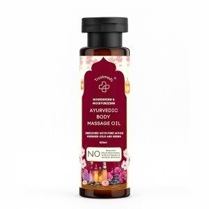 Ayurvedic Body Massage Oil (100ml) for Glowing Skin & Stress Relief – Enriched with Saffron (Kesar)