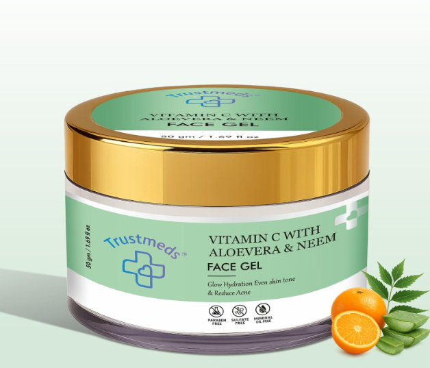 Vitamin C Face Gel with Aloevera & Neem (50g) | Hydrating