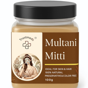 100% Pure Multani Mitti Powder (100g) for Face & Hair – Natural Fuller’s Earth for Oil Control