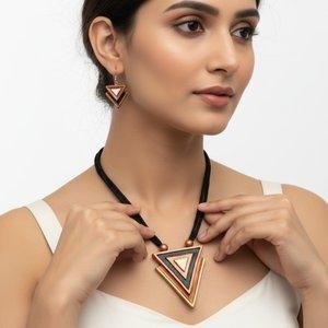 Handmade Terracotta Jewellery Set for Women & Girls – Necklace and Earrings