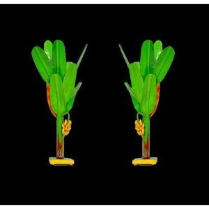 SIMONART AND PRINTING Handmade Wooden Banana Tree – 2 ft Decorative Home & Office Decor