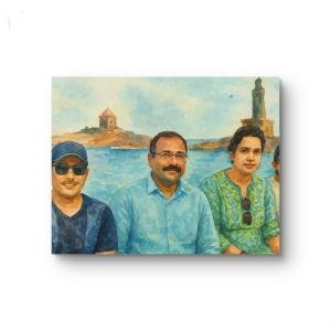 Customized Oil Painting on Canvas – 3 x 2 Feet | Handmade Canvas Wall Art | Personalized Hand Painting for Home Decor