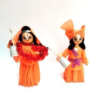 Handicrafts Wooden Doll – 24 cm | Handmade Decorative Figurine for Home & Festive Decor