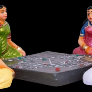 SimonArt & Printing Carrom Board Game Dolls Set – 6-Inch Handmade Clay Pieces