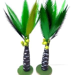 Artificial Coconut Tree – 1 Ft Wooden Decoration