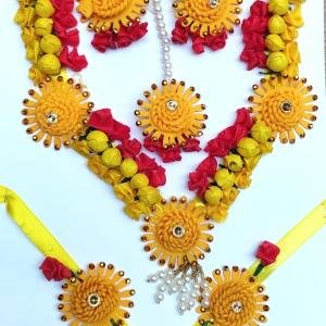 SIMONART AND PRINTING Fabric Jewellery Set – Handmade Ethnic Necklace & Earrings for Women