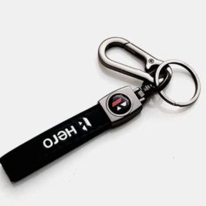 Hero Bike Leather Keychain & Keyring For Boys And Girls, Black