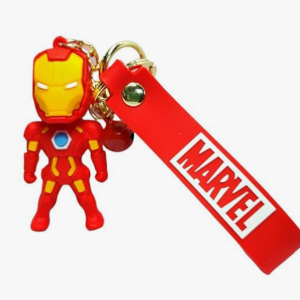 Silicone Marvel Iron Man Character Keychain, Multicolor (Pack of 1)