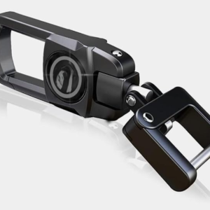 Suzuki Premium Metal Car Keychain with Double Ring Design, Black, Compatible with Multiple Models