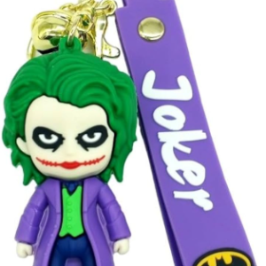 Joker Silicone 3D Keychain with Metal Hook Keyring for Bike, Car, Girls,Men,Boys