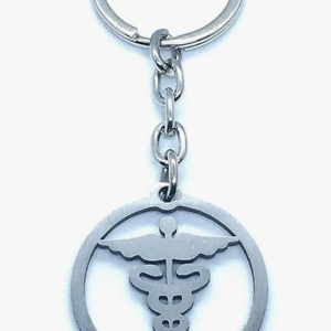 Silverline Doctor Logo Of Metal Silver Color on Both Side VIew Design, Compact Size Pocket Friendly - 1 Keychains