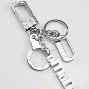 Silverline OMUDA HEAVY DUTY LETTER KEYCHAIN WITH BOX FOR CAR AND BIKE