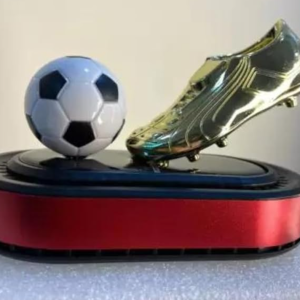 Golden Shoe With Rotating Football Car Seat Aroma Therapy | Solar powered Football & Golden boot Model Car Perfume Air Purifier - 5ml