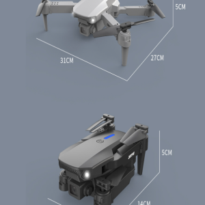 E88 Double 4K HD Camera Drone with Optical Flow, One Key Takeoff/Landing, 360° Rotation, App Control RC Quadcopter with Carry Case (Single Battery)