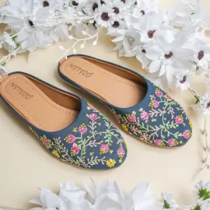 Meadow Bloom Embroidered Flats