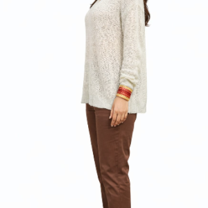Beige or White Textured Sweater