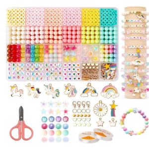 HETVIN Beads Bracelet Making Kit for Girls | DIY Jewelry Making Craft Set with Colorful Beads & Accessories