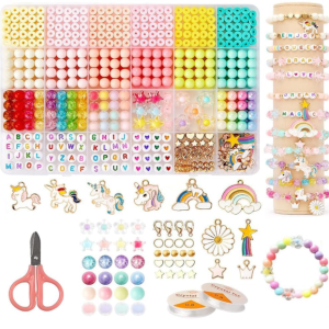HETVIN Beads Bracelet Making Kit for Girls | DIY Jewelry Making Craft Set with Colorful Beads & Accessories